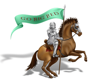 GoBigRedknight on horse